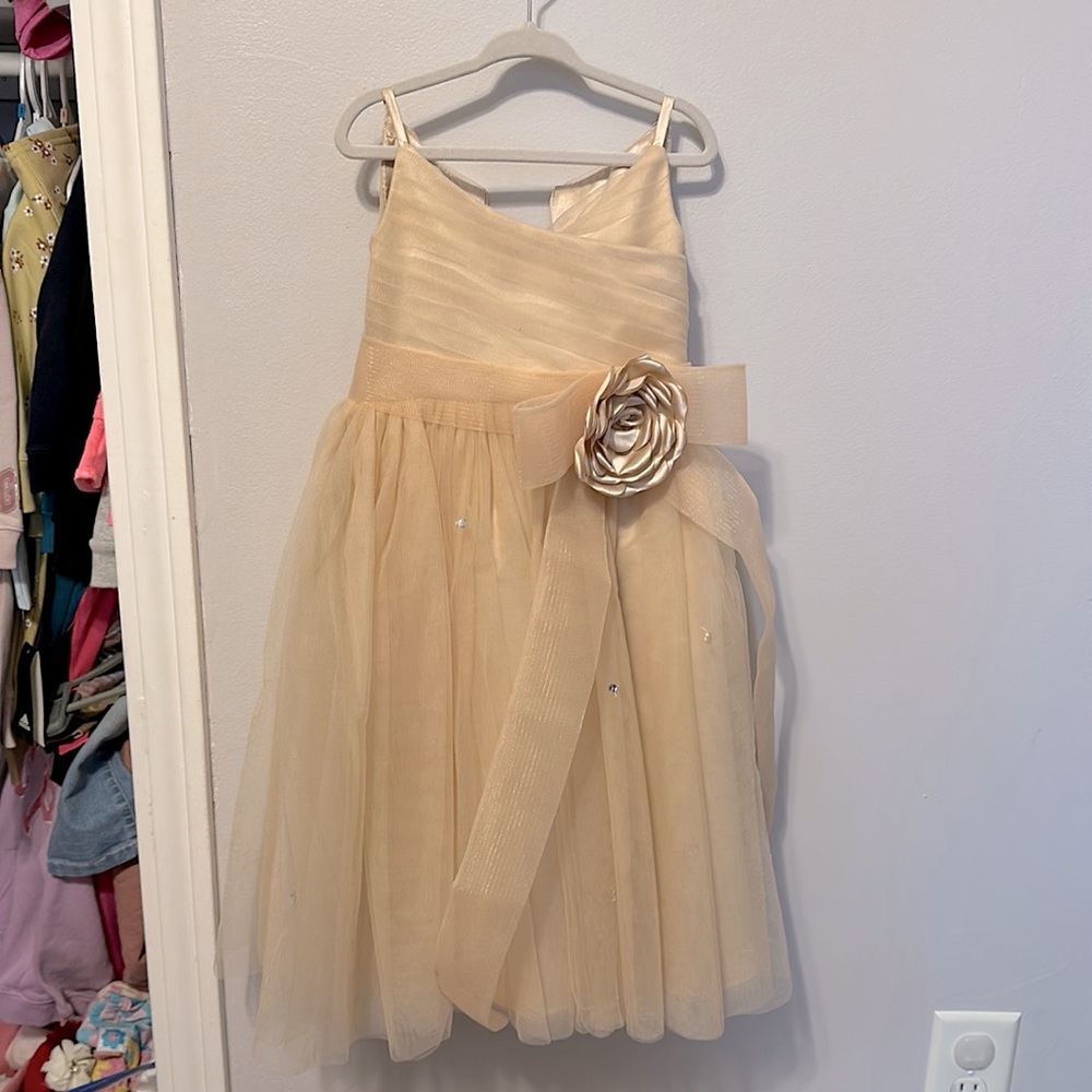 Little girl’s gorgeous tulle blush dress size 5 ✨